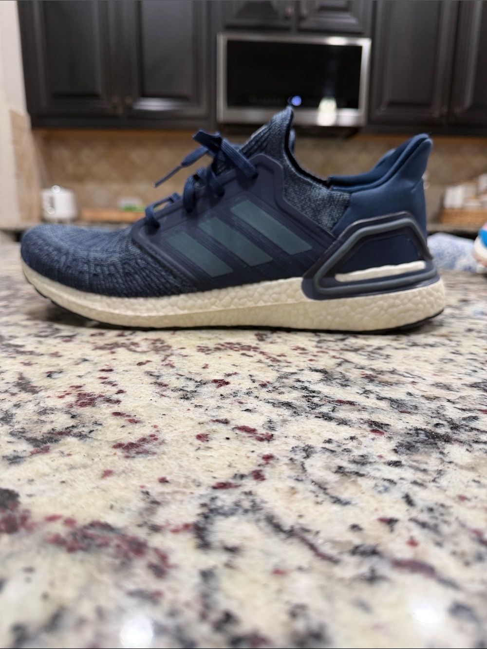adidas Men's Navy and Cream Athletic Running Shoes